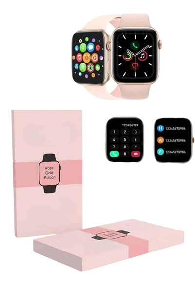 Yeni Nesil Kadın Akıllı Saat Rose Gold Android ve İos Uyumlu