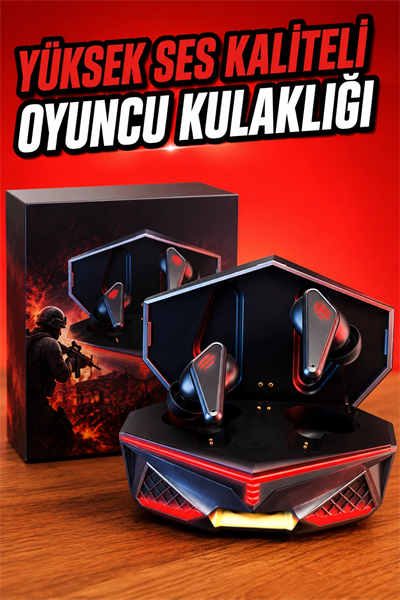 Yeni Nesil Oyuncu Kulaklığı Gürültü Önleyici Uzun Pil Ömrü Bluetooth Bağlantılı