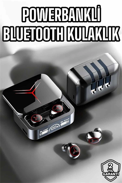 Yeni Nesil Powerbankli Bluetooth Bağlantılı Kablosuz Kulaklık