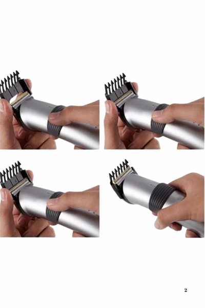 Yeni Nesil Profesyonel Şarjlı Saç Sakal Tıraş Makinesi Ayarlanabilir 4 Taraklı