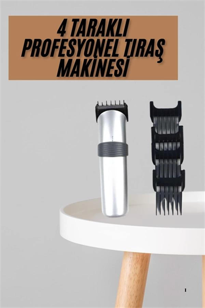 Yeni Nesil Profesyonel Şarjlı Saç Sakal Tıraş Makinesi Ayarlanabilir 4 Taraklı