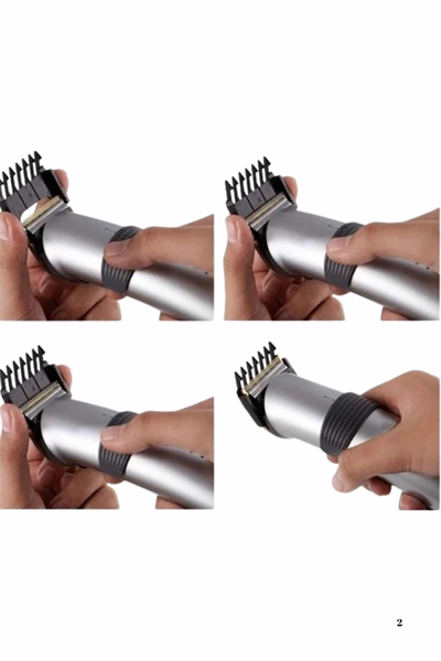 Yeni Nesil Profesyonel Şarjlı Saç Sakal Tıraş Makinesi Ayarlanabilir 4 Taraklı