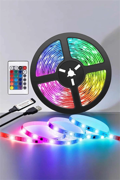 Yeni Nesil RGB Işıklı 10Metre Şerit LED Kumandalı Kullanım