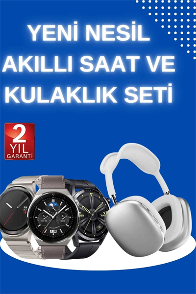 Yeni Nesil Sesli Görüşme Akıllı Saat ve Powerbank Çoklu Şarj Girişli Bluetooth Kulaklık Nabız Ölçer