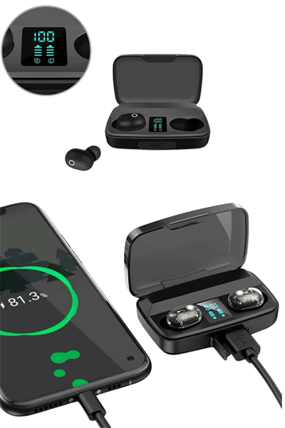 Yeni Nesil TWS Kablosuz Kulaklık Güçlü Batarya Yüksek Kalite Bluetooth 5.0 ANC Özelliği