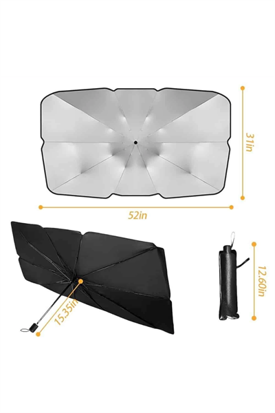 Yeni Nesil Tüm Araç Modellerine Uygun Oto Şemsiye Katlanabilir UV Işınlarına Karşı