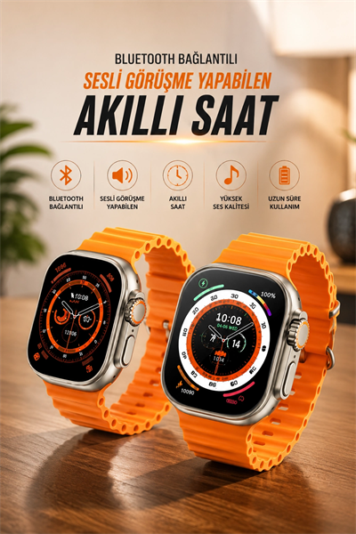 Yeni Nesil Ultra Akıllı Saat Adımsayar Uyku Takibi Nabız Sensörü