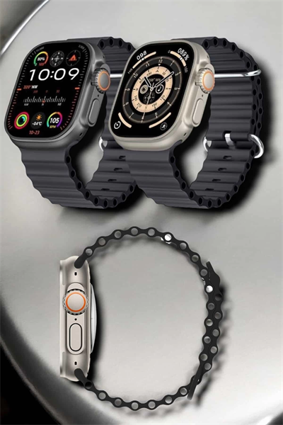 Yeni Nesil Ultra Akıllı Saat Titreşimli, Uyku & Sağlık Takibi, Çift Kordon