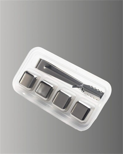 Yeniden Kullanılabilir 304 Çelik Metal Buz Küpleri 4lü Set