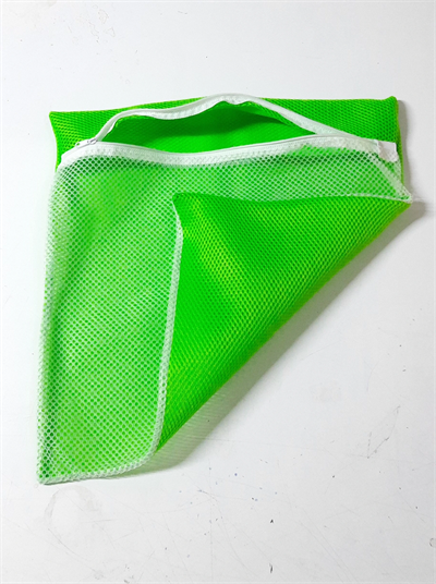 Yeşil - Fermuarlı - Hassas Çamaşır Terlik  Ayakkabı Yıkama Filesi Büyük Boy