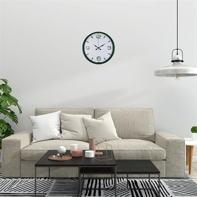 Yeşil Aura 36 Cm Standart Duvar Saati