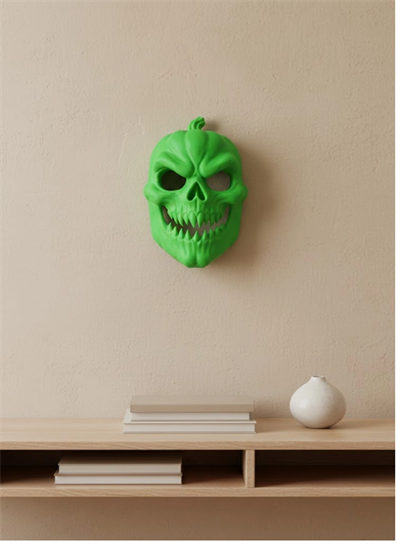 Yeşil Dekoratif Korku Maskesi Duvar Süsü