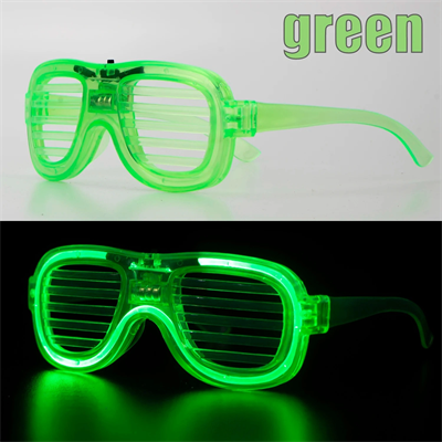 Yeşil LED Işıklı Parti Gözlüğü – Neon Glow Şerit Gözlük 3 Modlu