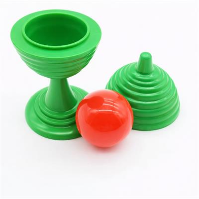 Yeşil Renk Sihirli Kupa Top Kaybetme Oyunu 7 cm (3936)