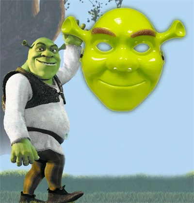 Yeşil Shrek Maskesi 21x25 Cm Bx40