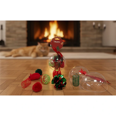 Yılbaşı Konseptli 8 Parça Küre İçinde Oyuncak Seti