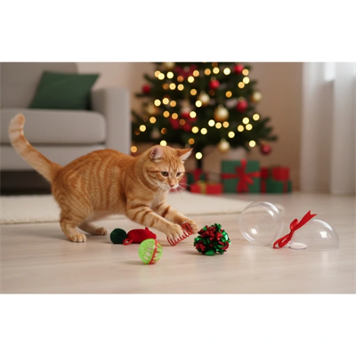 Yılbaşı Konseptli 8 Parça Küre İçinde Oyuncak Seti