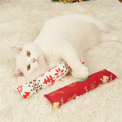 Yılbaşı Konseptli Hışırtılı Bez Kedi Oyuncağı