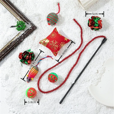 Yılbaşı Konseptli Kedi Oyuncak Seti