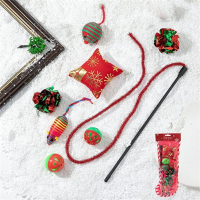 Yılbaşı Konseptli Kedi Oyuncak Seti