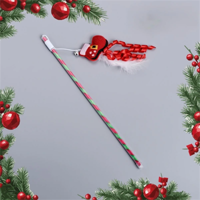 Yılbaşı Temalı Zilli Kedi Oyun Oltası