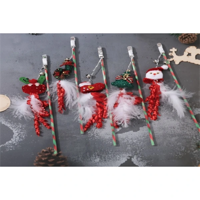 Yılbaşı Temalı Zilli Kedi Oyun Oltası