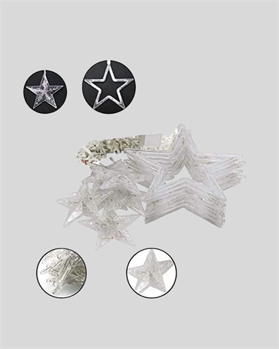 Yıldız Figürlü Perde Peri Led 3x3 Metre Dekoratif Işık