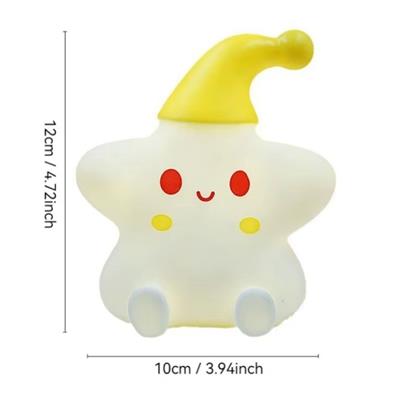 Yıldız Figürlü Pofuduk LED Gece Lambası – Yumuşak Dokulu Masaüstü Aydınlatma, Çocuk Odası ve Dekoratif Şarjlı Ortam Işığı (3936)