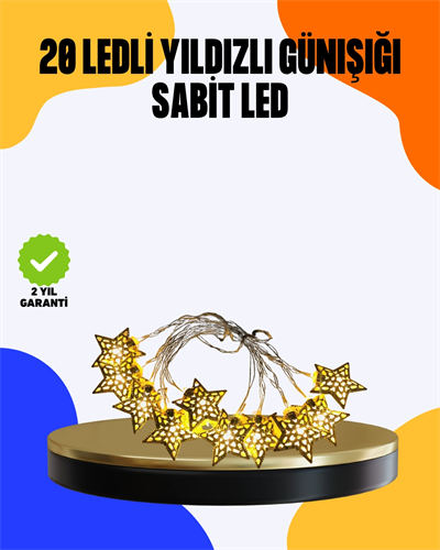 Yıldız Led Işık 5 Metre Dekoratif Aydınlatma Günışığı