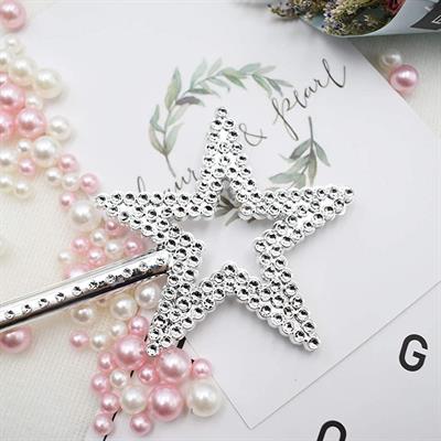 Yıldız Model Peri Asası Melek Asası Prenses Asası Metalize Gümüş Renk (3936)