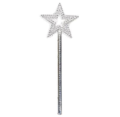 Yıldız Model Peri Asası Melek Asası Prenses Asası Metalize Gümüş Renk (3936)