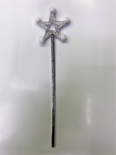Yıldız Peri Asası Sihirli Değnek Beyaz Ponponlu Bx40