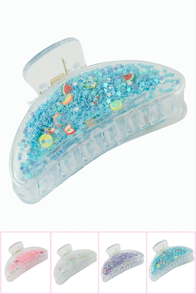 Yıldız Şeffaf Mandal Toka 8 cm