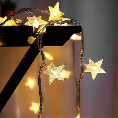 Yıldız Şekilli 3.5 Metre USB LED Işık – 20 Adet LED’li Dekoratif Ortam Aydınlatması