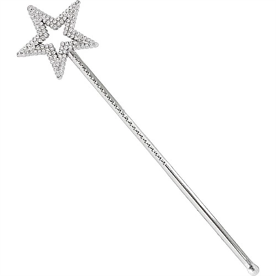 Yıldız Şekilli Peri Asası Gümüş Renk