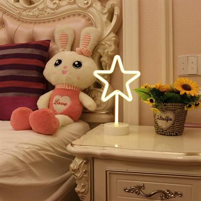 Yıldız Tasarımlı Neon Led Masa Ve Gece Lambası Dekoratif Işık (3936)