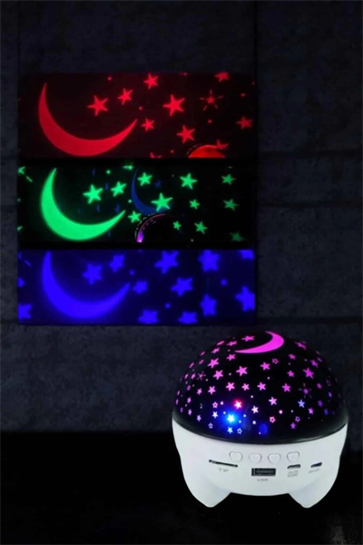 Yıldız Yansıtmalı Projeksiyon Gece Lambası Şarjlı Taşınabilir