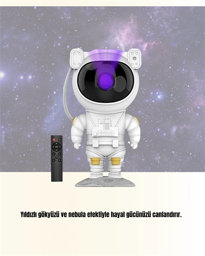 Yıldız ve Ay Efektli Uzaktan Kumandalı Projeksiyon Lamba
