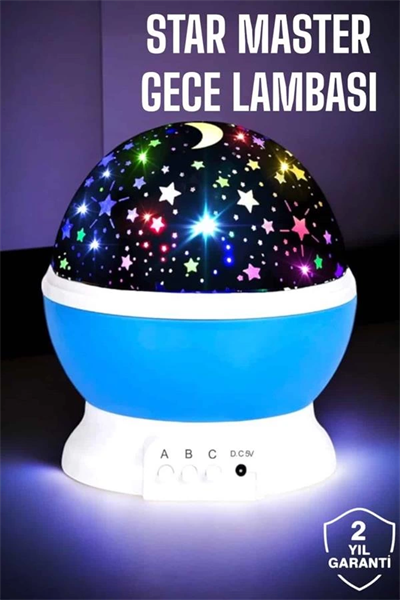 Yıldızlı Gökyüzü Projeksiyon Gece Lambası Hareketli Işık Şovu