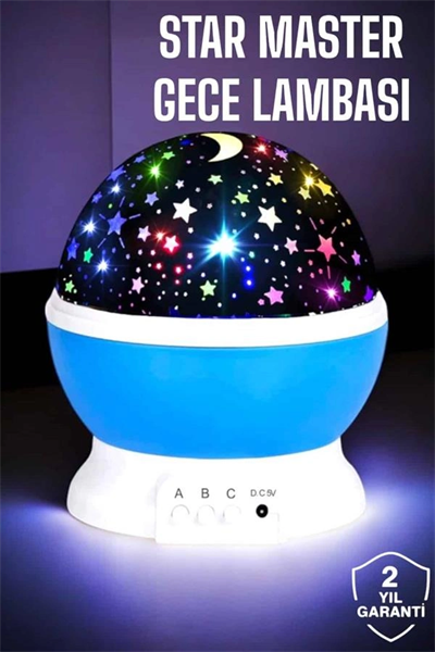 Yıldızlı Gökyüzü Projeksiyon Gece Lambası Hareketli Işık Şovu