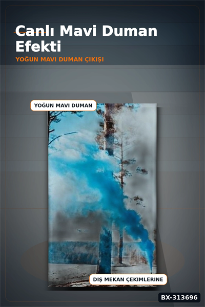 Yogun Dumanli 35 Saniye Mavi Sis Bombasi 1 Adet Fotograf Cenikleri Icin Parti Malzemesi BX-313696
