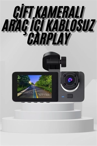 Yol Kayıt Araç Kamerası HD DVR 3 Kameralı 2.0in Ekranlı Ön İç Arka