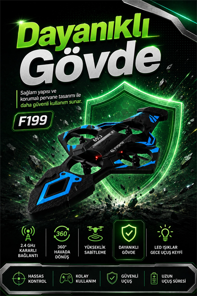 Yönsüz Mod Destekli Uzaktan Kumandalı Uçak Drone 2.4G Frekanslı Eğlenceli Oyuncak