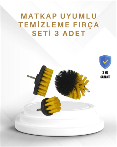 Yüksek Devirde Etkili Temizlik Sağlayan Matkap Ucu Fırça Seti