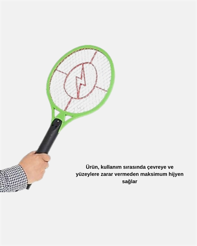 Yüksek Gerilimli Elektronik Sinek Raket – Sessiz, Kimyasız ve Güvenli Kullanım