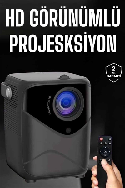 Yüksek HD Görünümlü Taşınabilir Projeksiyon Cihazı