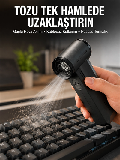Yüksek Hızlı Kablosuz El Tipi Hava Üfleme Temizlik Cihazı Yeni Nesil
