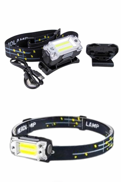 Yüksek Işıklı Şarjlı ve Sensörlü LED Kafa Lambası Kamp Lambası