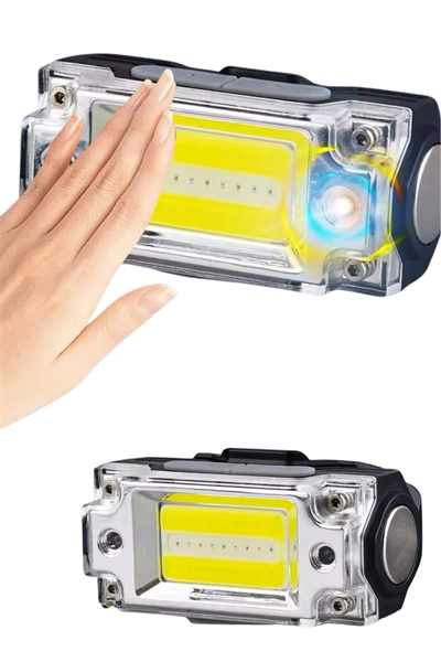 Yüksek Işıklı Şarjlı ve Sensörlü LED Kafa Lambası Kamp Lambası