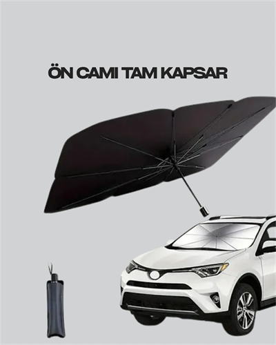 Yüksek Kaliteli Cam Elyaf İskeletli Araba Şemsiyesi – Tüm Araçlara Uygun